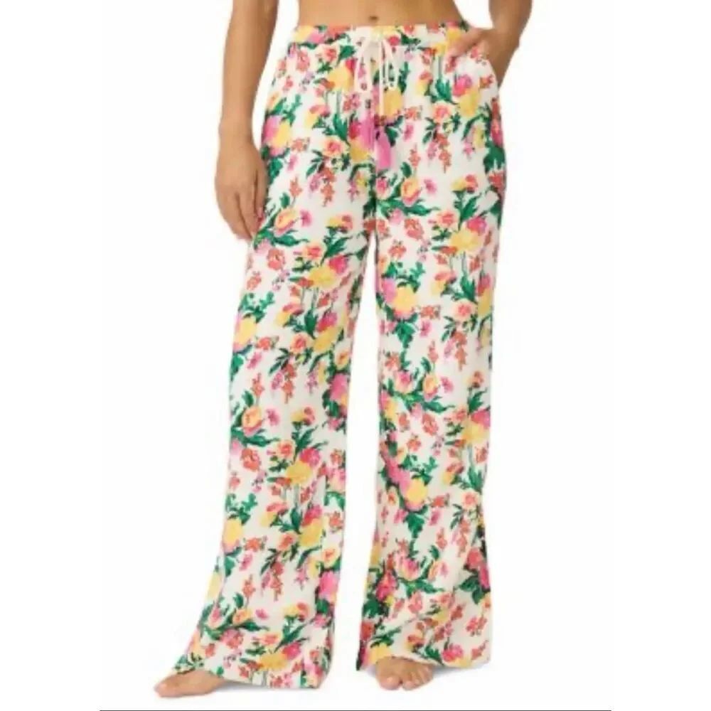 PJ Salvage Floral Pajama Pants | Pink and Yellow in Large